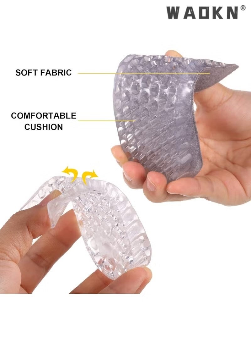 نعل داخلي لزيادة الطول، نعل داخلي لزيادة الطول بمقدار 1.6 بوصة للرجال، وسادة رفع كعب نصفية داعمة لقوس القدم وممتصة للصدمات للرجال، يمكن ارتداؤها مع الجوارب، نعل داخلي مريح وجيد التهوية لزيادة الطول - Image 3